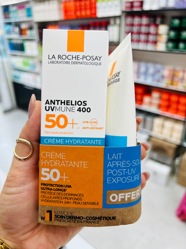 ضدآفتاب آنتلیوس UVMune 400 لاروش پوزای SPF 50+ + گیفت آبرسان