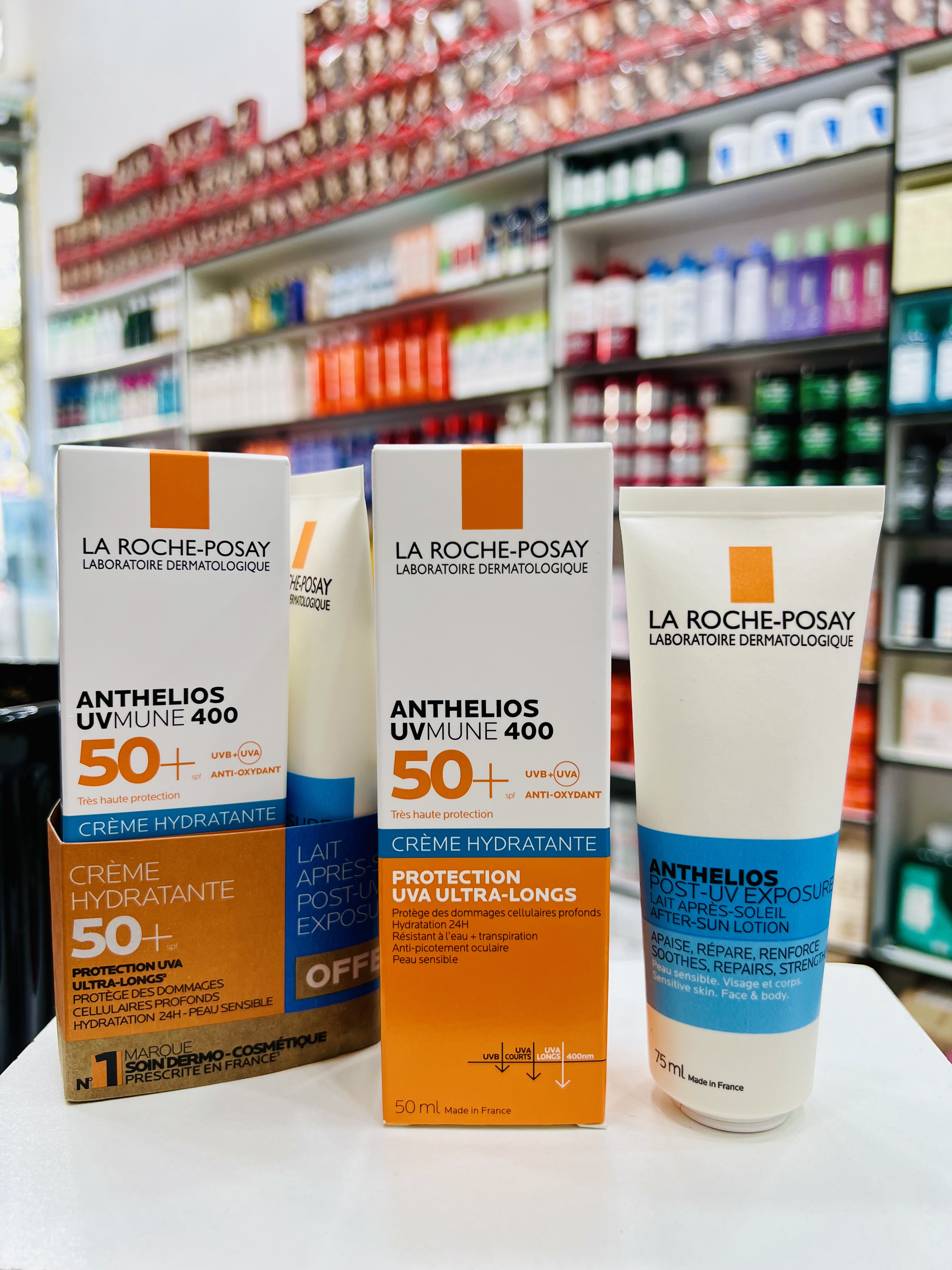 ضدآفتاب آنتلیوس UVMune 400 لاروش پوزای SPF 50+ + گیفت آبرسان