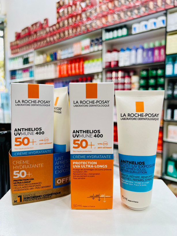 ضدآفتاب آنتلیوس UVMune 400 لاروش پوزای SPF 50+ + گیفت آبرسان