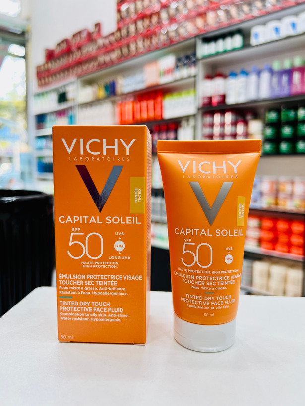 ضدآفتاب رنگی فلوئیدی پوست چرب ویشی SPF 50